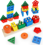Staplingsblock flerfärgade