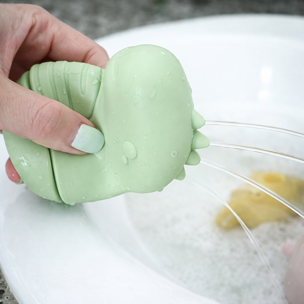 Silikonbadleksaker med djur