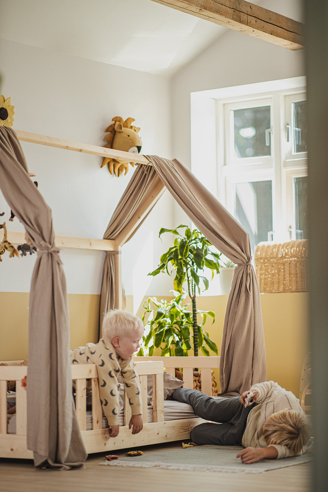 Sengehimmel / Forhæng Muslin. 2-pak.