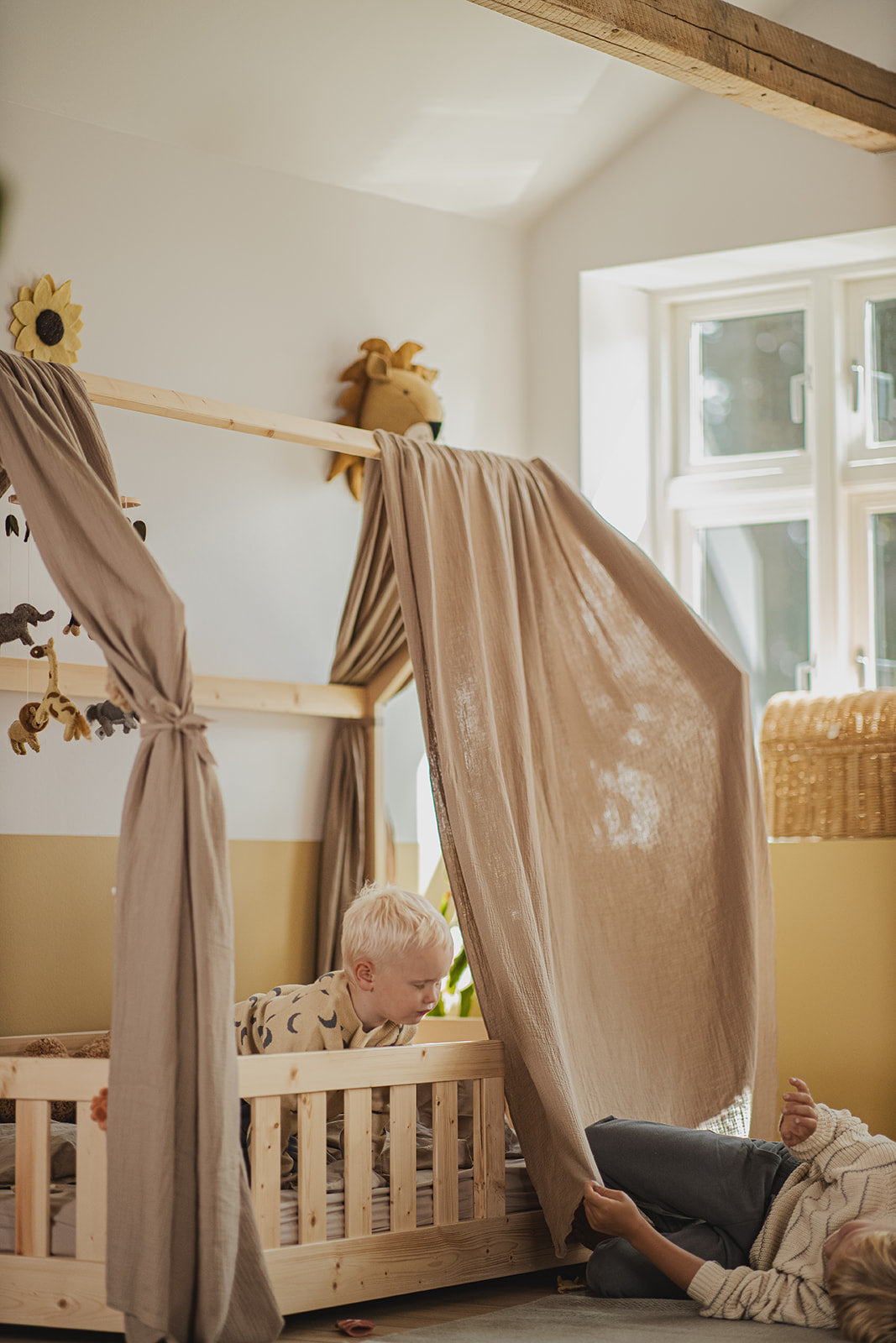 Sengehimmel / Forhæng Muslin. 2-pak.