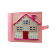 Aktivitets- och känselbok Hus - Rosa
