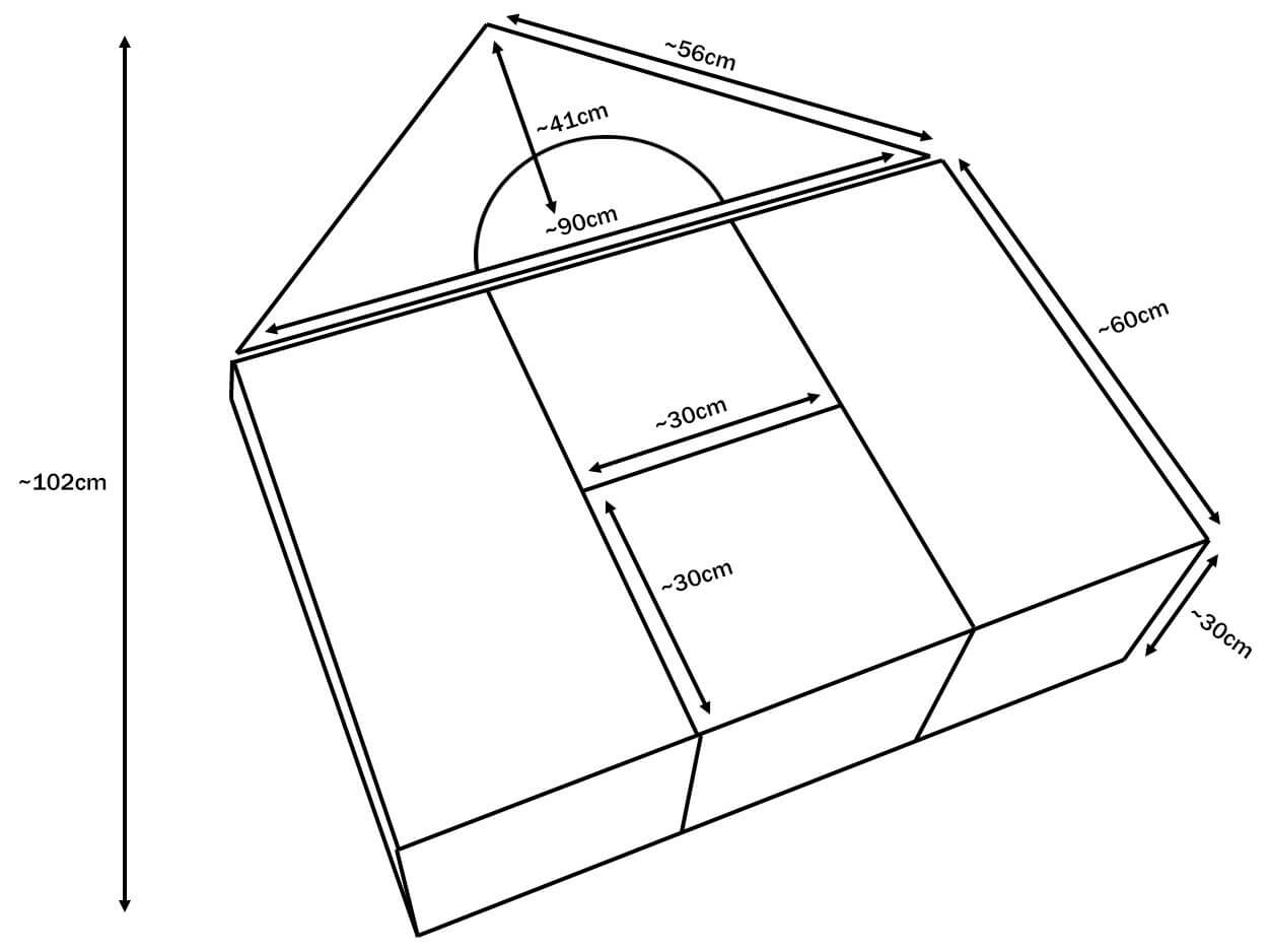 Mål på skumlegetøjet. 