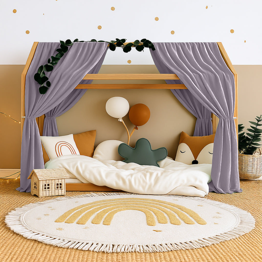 Sengehimmel / Forhæng Muslin. 2-pak.