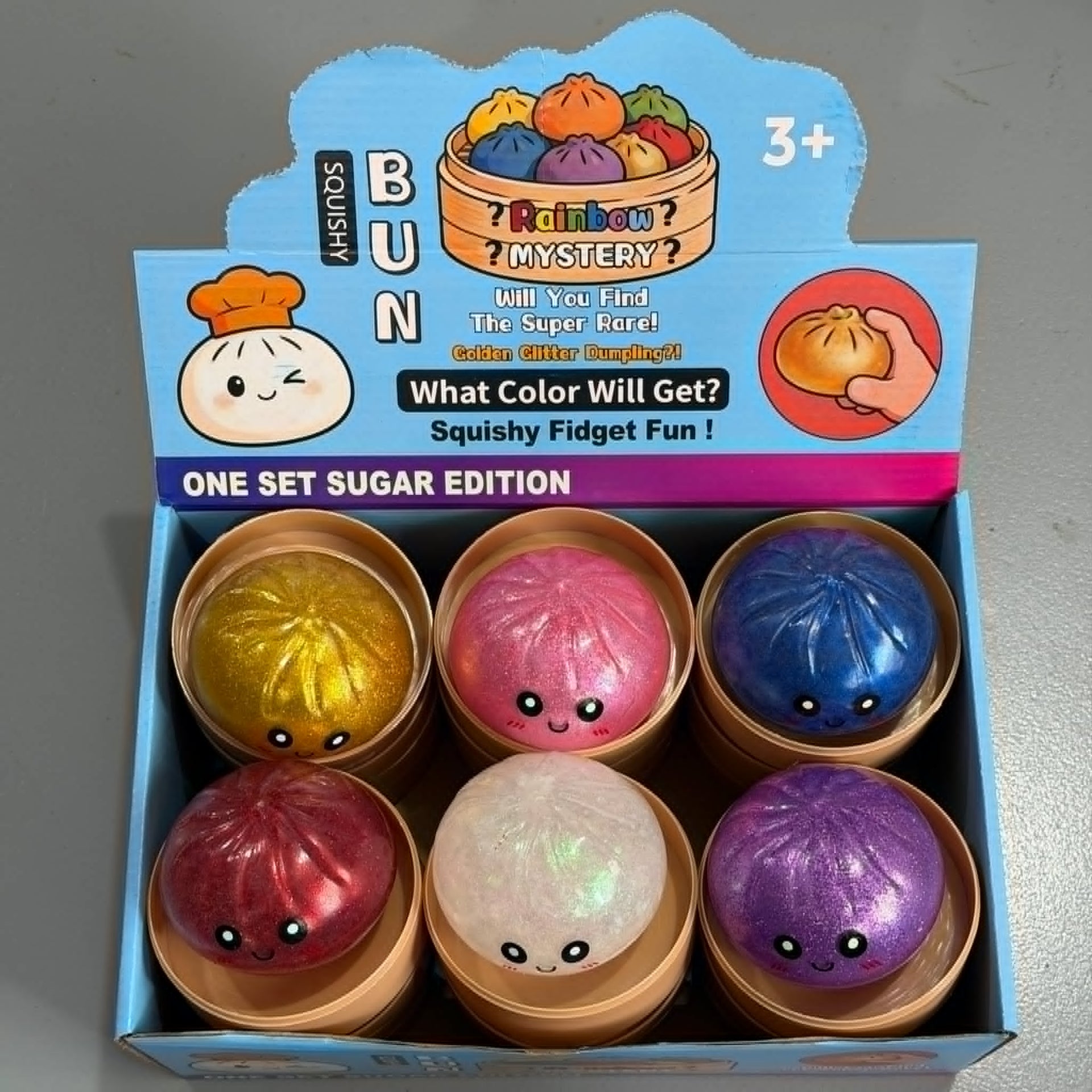 Dumpling Glimmer Squishy – Vandperler 9 cm