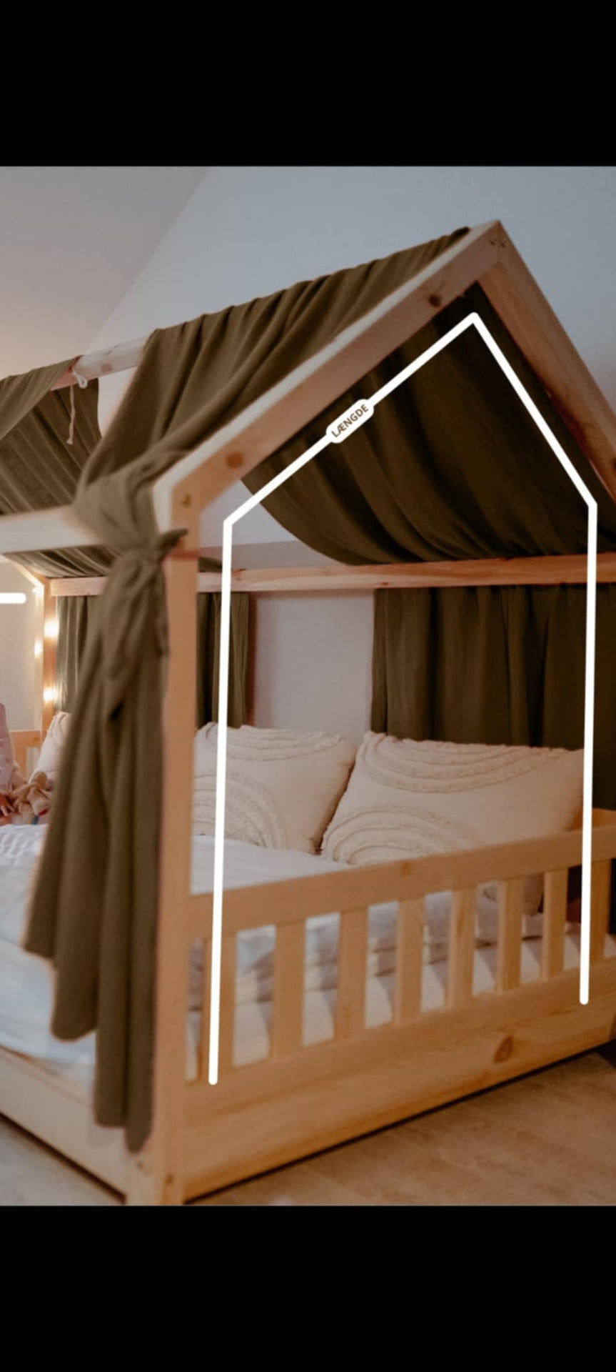 Sengehimmel / Forhæng Muslin. 2-pak.