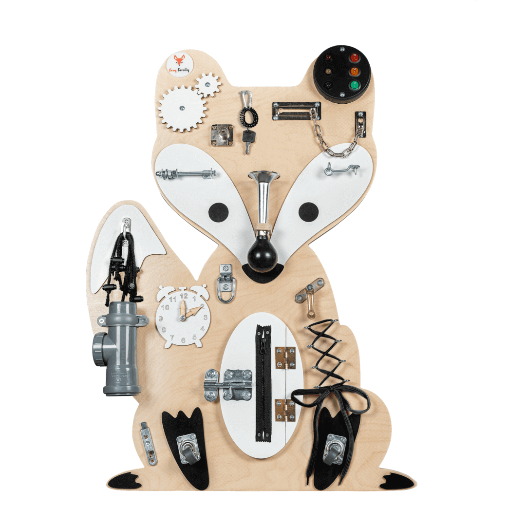 Flot aktivitetstavle formet som en ræv med mange funktioner