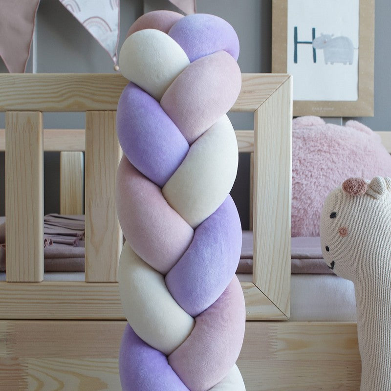 Sängkjol, 3-trådig fläta - Lavendel