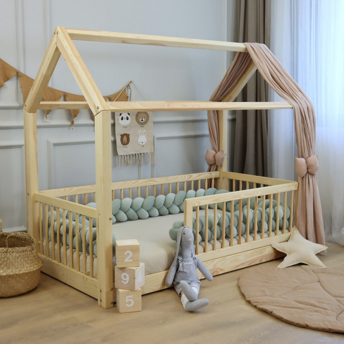 Sengerand, 3-strenget fletning- Salvie