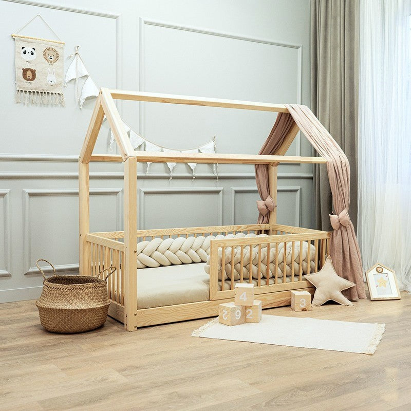 Sängkappa, 5-trådig flätad Beige